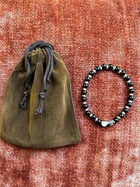 New BLACK ONYX and STARDUST Bracelet 7.5"💎